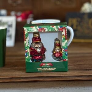 Set of 2 “All is Brite” hand painted nutcrackers in original packaging